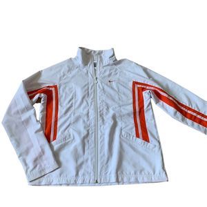 White Nike Women Zip Up Jacket Size Medium